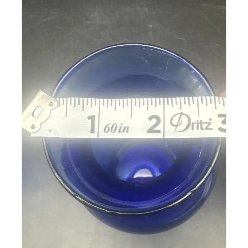 VTG Cobalt Blue Glass Flared Rim Flower Vase‎ 5.5